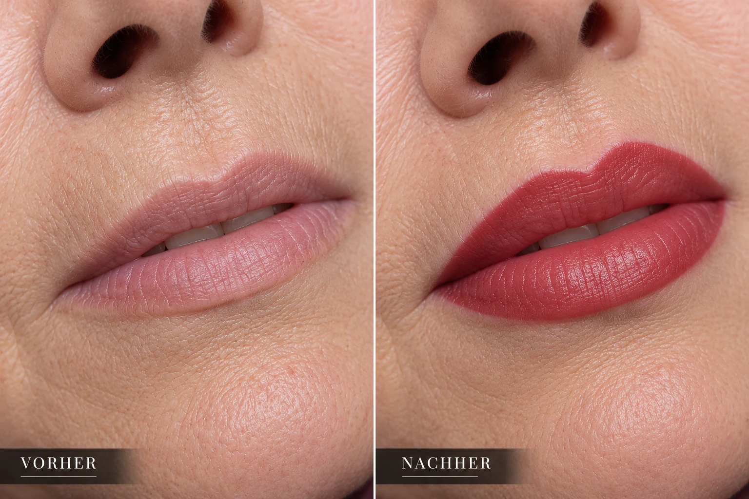 Aquarell-Lips-Arbeit aus dem bereitgestellten Kursmaterial